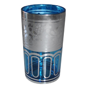 Indian Tumbler B Blue and Silver