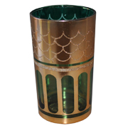 Indian Tumbler C Green and Gold