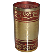 Indian Tumbler E Red and Gold