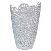 Lace Vase Cone White