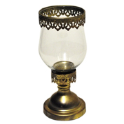 Ornate Hurricane Lantern Gold