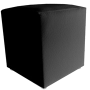 Ostrich Skin Ottoman Black