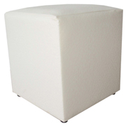 Ostrich Skin Ottoman Cream