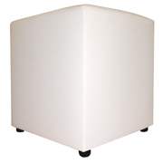 Ostrich Skin Ottoman White