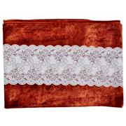 Runner Velvet Rust and White Lace
