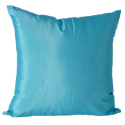 Shot Satin Cushion Cover Turquoise Blue Small