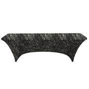 Standard Trestle Tablecloth Stretch Cover Black Silver Detail