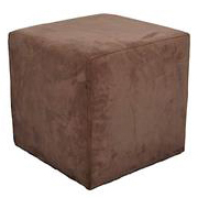 Suede Ottoman Brown