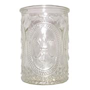 Vintage Embossed Glass Votive