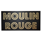 Wooden Moulin Rouge Sign