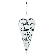 Wooden with Writing Heart